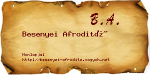Besenyei Afrodité névjegykártya
